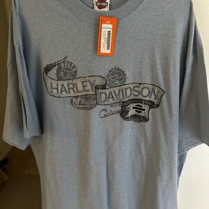 Harley-Davidson Blue Graphic Tee for Men